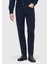 Lacivert Düz Örme Slim Fit Casual Pantolon 2