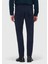 Lacivert Düz Örme Slim Fit Casual Pantolon 5