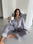 Vs Klasik Saten Pijama Takımı Gri 3