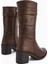 Sahara Hakiki Deri Kahve Körüklü Fermuarlı Kadın Çizme 5
