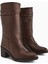 Sahara Hakiki Deri Kahve Körüklü Fermuarlı Kadın Çizme 3