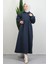 Şevval Düğmeli Elbise Indigo 4