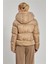 Kadın Kapüşonlu Şişme Mont - Taş Rengi 5