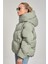 Kadın Yaka Düğmeli Kapüşonlu Şişme Mont - Mint 3