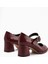 Nana Bordo Tokalı Topuklu Kadın Ayakkabı 5