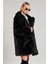 Kadın Peluş Kaban - Siyah 2