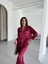 Vs Klasik Saten Pijama Takımı Bordo 3