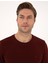 Erkek Bordo Slim Fit Bisiklet Yaka Basic Triko Kazak 50314192-VR014 2