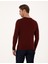 Erkek Bordo Slim Fit Bisiklet Yaka Basic Triko Kazak 50314192-VR014 5