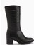 Sahara Hakiki Deri Siyah Körüklü Fermuarlı Kadın Çizme 1