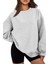 Genıus Store Kadın Sweatshirt Oversize Geniş Kalıp Içi Şardonlu Bisiklet Yaka Oversize sweatshirt Kadın-Sweatshırt 4