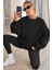 Genıus Store Kadın Sweatshirt Oversize Geniş Kalıp Içi Şardonlu Bisiklet Yaka Oversize sweatshirt Kadın-Sweatshırt 2