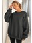 Genıus Store Kadın Sweatshirt Oversize Geniş Kalıp Içi Şardonlu Bisiklet Yaka Oversize sweatshirt Kadın-Sweatshırt 1