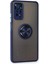 Xiaomi Redmi Note 11 Pro Kılıf Montreal Yüzüklü Silikon Kapak - Lacivert 2
