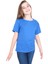 Organik Karpuz Kollu Mavi Yazlık Kız Çocuk Tshirt 1