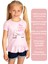 Kabartma Baskılı Pembe Yazlık Kız Çocuk Tunik Tshirt 1