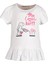 Kabartma Baskılı Beyaz Yazlık Kız Çocuk Tunik Tshirt 2