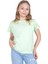 Organik Yeşil Baskılı Yazlık Kız Çocuk Tshirt 2