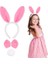 Pembe Tavşan Kostüm Seti – Taç, Papyon, Ponpon (12’li Paket) 2