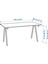 Trotten Çalışma Masası Beyaz 160 x 80 cm 2