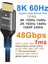 10K 8k 4K HDMI Kablosu 48GBPS 0,5m, Sertifikalı Ultra Yüksek Hız Hdmı® Kablosu 4K 240Hz 144Hz 8k 60Hz 0,01MS HDR10+ Arc Earc Hdcp2.3 Netflix Roku Tv Pc Monitör Projeksiyon Ps5 Xbox 3