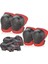 Store Koruyucu Dizlik Dirseklik El Koruyucu Set 6 Parça Bisiklet Scooter Paten Koruma 4-12 Yaş, Kırmızı-Siyah 2
