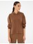 Kadın Kahverengi Oversize Sweatshirt 50290985-VR029 3