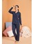 Pjs 28090 Kadın Gömlek Yaka Patlı Pijama Takımı 1