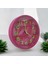 Fosforlu Kabartma Rakam Küçük Çocuk Odası Fuşya Duvar Saati Çap 22 cm 3