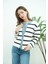 Çizgili Kotlu Triko Hırka 3