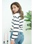 Çizgili Kotlu Triko Hırka 5
