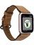 Apple Watch Uyumlu Deri Kordon 38-40-41MM Roma G19 Taba 5