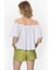 Çizgi Desenli Mini Kadın Şort Yeşil Y1712081_012 3