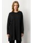 Yırtmaç Detaylı Triko Tunik-Siyah 3