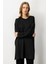 Yırtmaç Detaylı Triko Tunik-Siyah 5