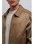 Bej Fermuarlı Suni Süet Erkek Mont 5