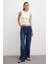 Yüksel Bel Wide Leg Jean Lacivert 1