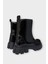 Kız Çocuk Lastik Detaylı Kalın Taban Bot Siyah - Siyah 5