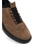 Erkek Vizon Bağcıklı Kalın Tabanlı Nubuk Deri Sneaker 25WFD6851V3 9