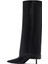 Kadın Siyah Tokalı Ince Topuklu Deri Çizme 25WFD491818 4