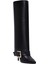 Kadın Siyah Tokalı Ince Topuklu Deri Çizme 25WFD491818 8