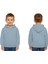 Unisex Düz Baskısız Çocuk Sweatshirt Kapüşonlu 3 Iplik Şardonlu Kumaş 1