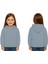 Unisex Düz Baskısız Çocuk Sweatshirt Kapüşonlu 3 Iplik Şardonlu Kumaş 2