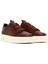 Erkek Kahverengi Bağcıklı Kalın Tabanlı Deri Sneaker 25WFD611518 3