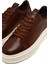 Erkek Kahverengi Bağcıklı Kalın Tabanlı Deri Sneaker 25WFD611518 10