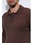 Kahve Polo Yaka Basic Erkek Kazak 5