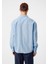 Mavi Relax Fit Çizgili Erkek Gömlek 5