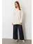 Çiçek Taş Detaylı Triko Tunik-KREM 5