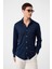 Lacivert Slim Fit Erkek Gömlek 1