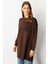 Leopar Kombinli Triko Tunik-Kahve 3